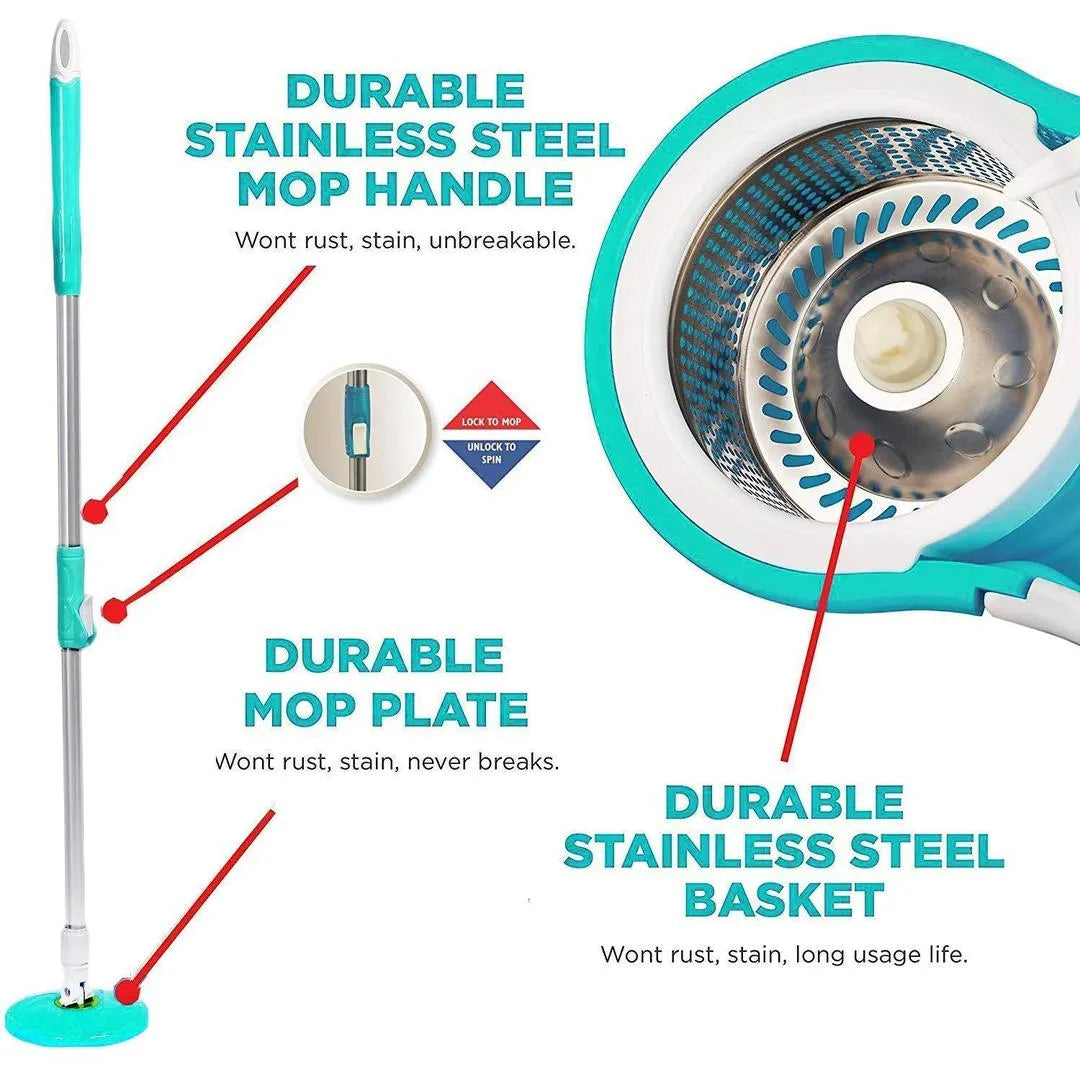 360° Spinning Mop & Bucket Set - 1 Pc Affordable & Effective Solution for Cleaning