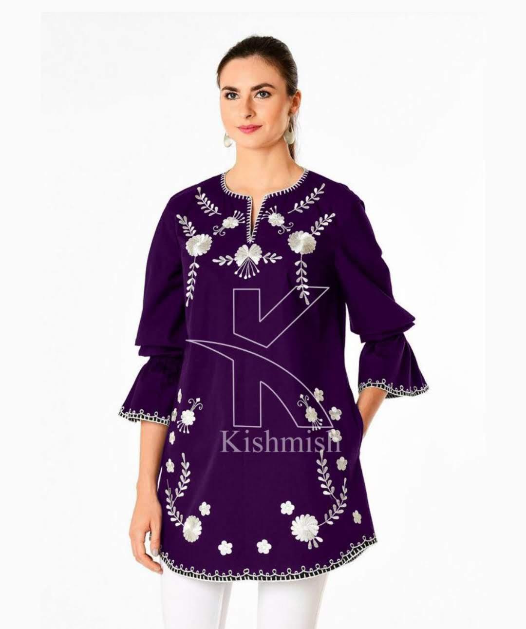 1 Pc Women's Stitched Embroidered Shirt