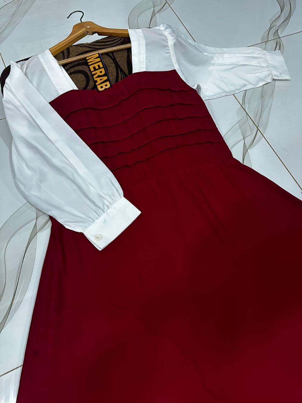 1 Pc Women's Stitched Plain Maxi