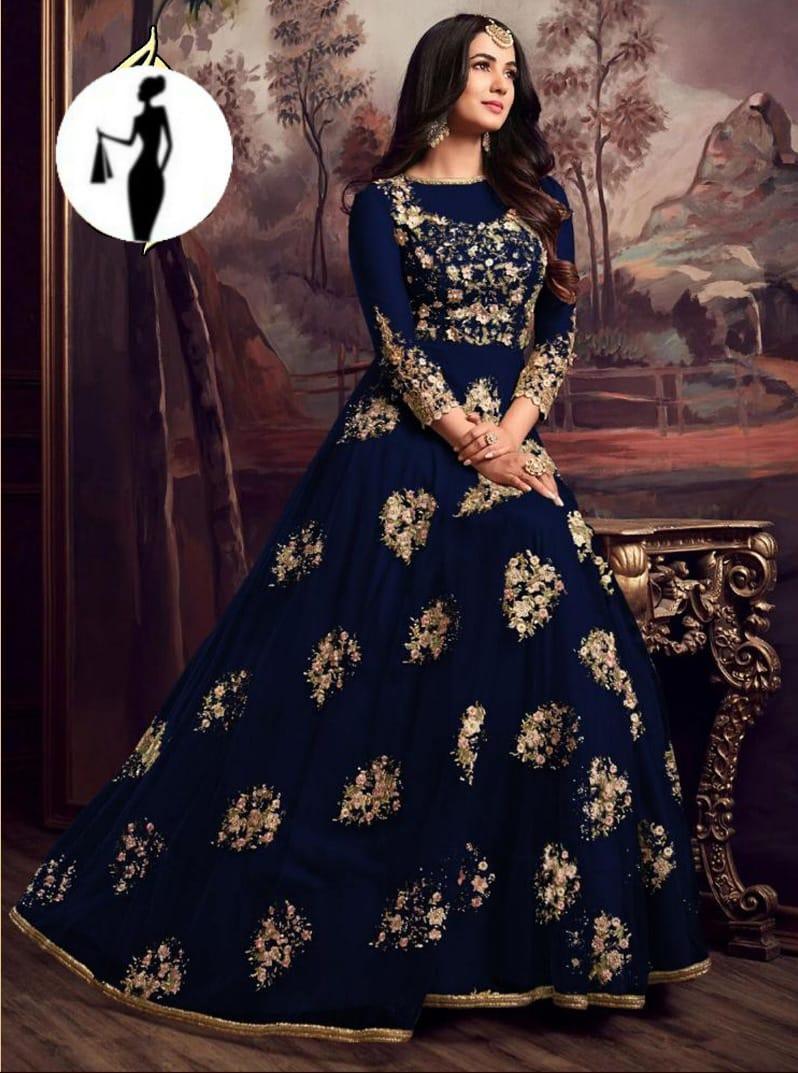 2 Pcs Women's Stitched Organza Embroidered Maxi And Trouser