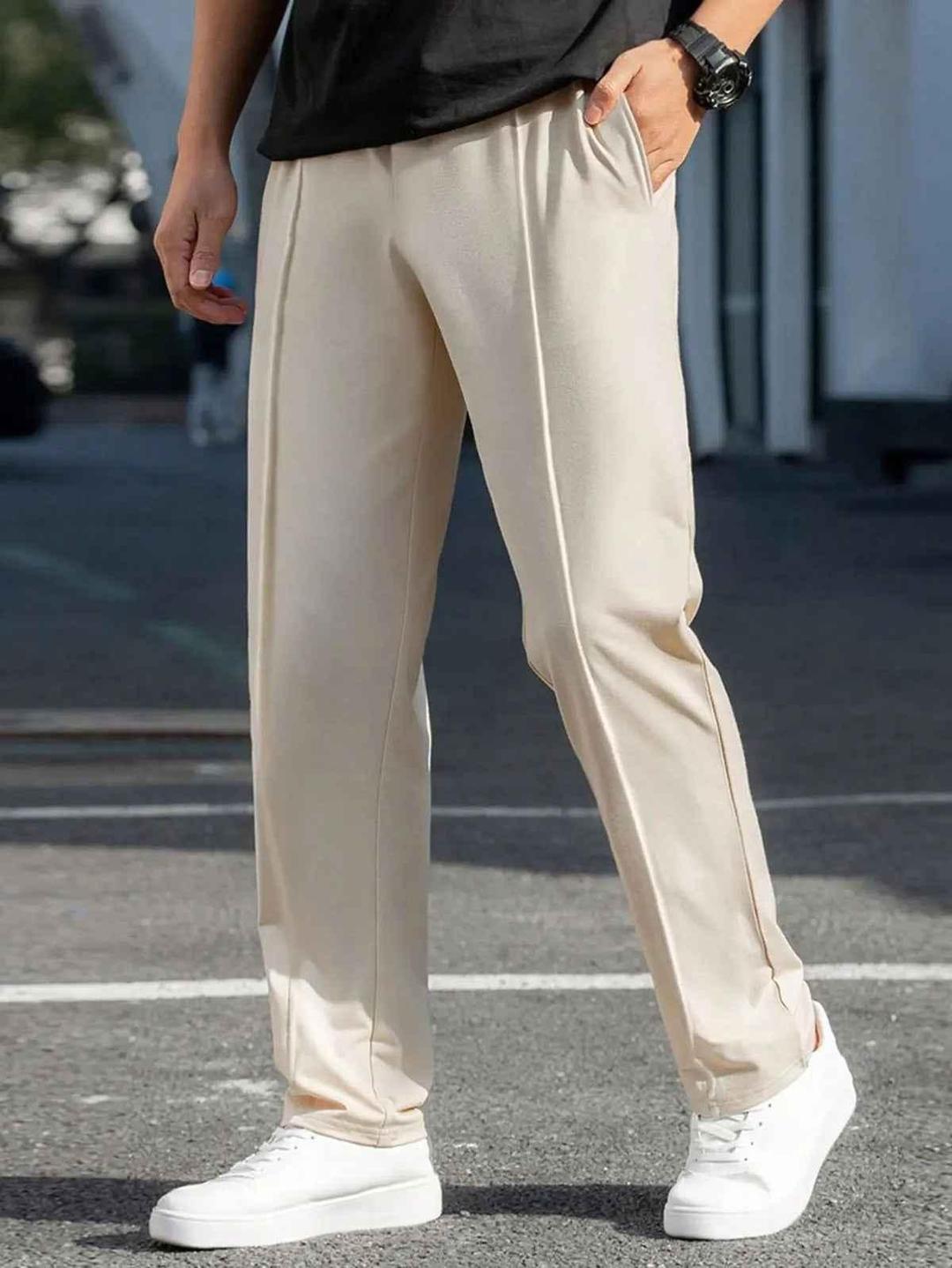 Relaxed Fit Platted Trouser - Cream Beige EW-000486-XS1