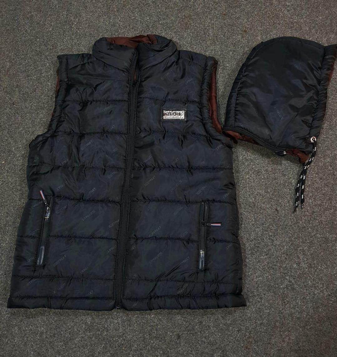 1 Pc Men's Parachute Plain Sleeveless Jacket