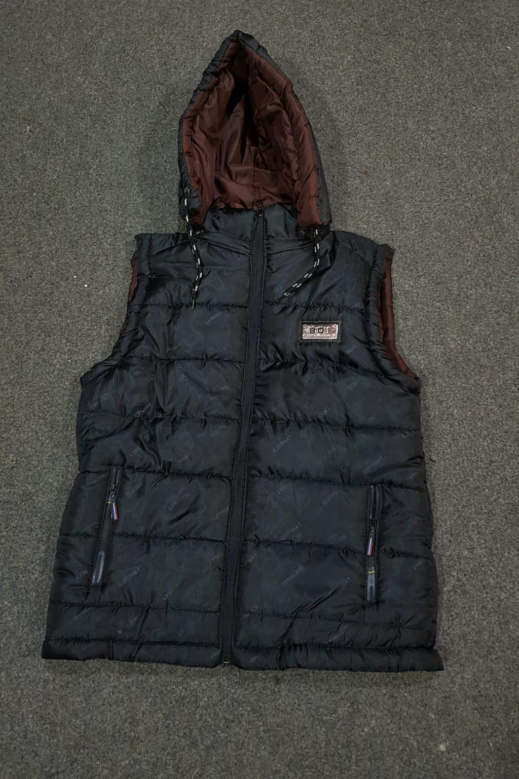 1 Pc Men's Parachute Plain Sleeveless Jacket