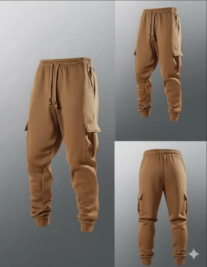 1 Pc Men's Fleece Plain Trouser