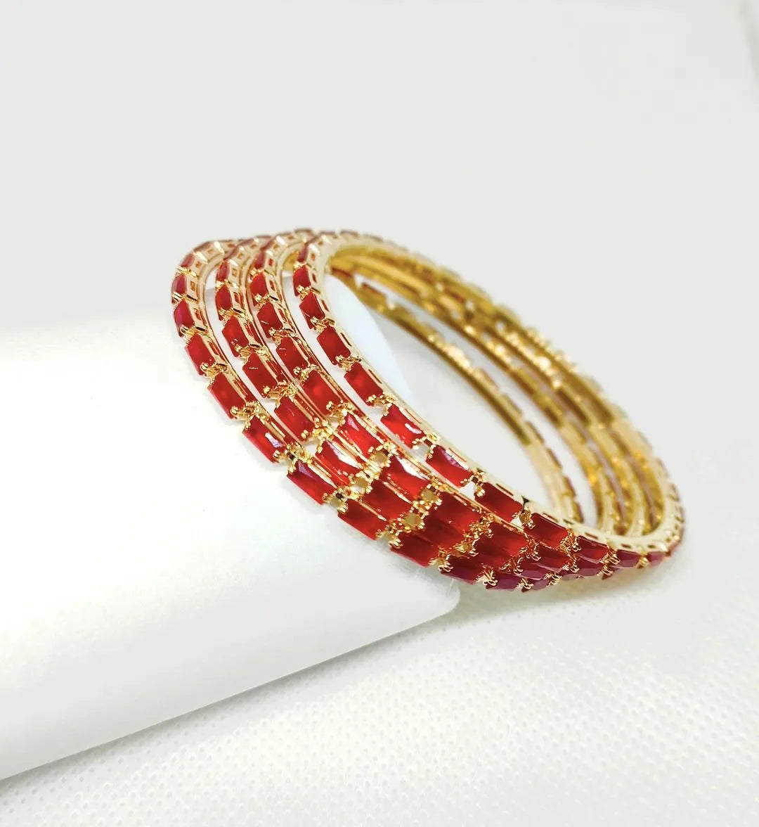 4 Pcs Plain Bangle Multi Colours