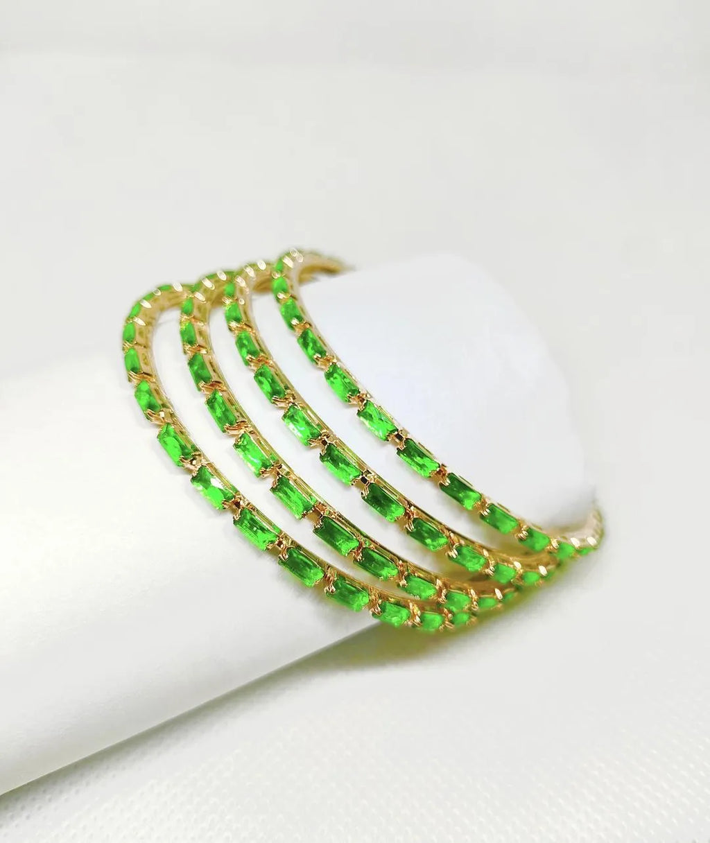 4 Pcs Plain Bangle Multi Colours