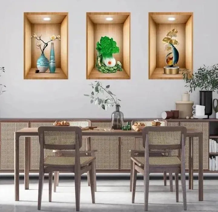 3D Wall Sticker Planter Set Pack Of 3